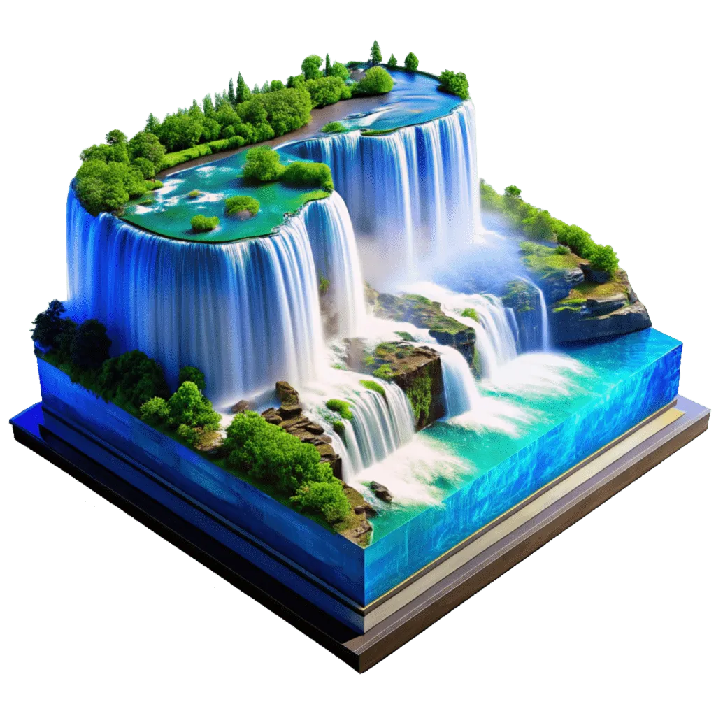 3D-модель Ниагарского водопада, Канада ETA